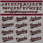 Maillot de baseball authentique gris noir et cramoisi personnalisé Maillot de baseball authentique gris noir et cramoisi personnalisé