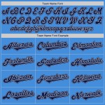 Maillot de baseball authentique bleu poudre, bleu marine et blanc, personnalisé