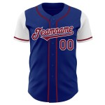 Maglia da baseball personalizzata Crimson-White Tone Two Royal Autentica