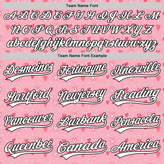 Maglia da baseball autentica rosa, bianca e nera, con cuore 3D, luce e amore, personalizzata per San Valentino Maglia da baseball autentica rosa, bianca e nera, con cuore 3D, luce e amore, personalizzata per San Valentino