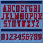 Maglia da baseball leggera blu-rossa-blu navy personalizzata autentica