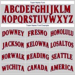 Maglia da baseball autentica personalizzata, grigia, rossa e blu navy