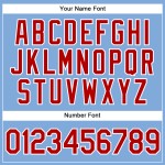 Maillot de baseball bleu authentique rouge-blanc personnalisé léger Maillot de baseball bleu authentique rouge-blanc personnalisé léger