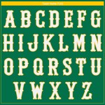 Maglia da baseball verde personalizzata Kelly autentica bianco-oro