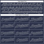 Maillot de baseball personnalisé authentique bleu marine bleu marine-gris