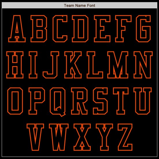 Maglia da baseball nera arancione personalizzata autentica