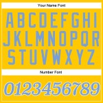 Maillot de baseball authentique léger bleu-blanc doré personnalisé Maillot de baseball authentique léger bleu-blanc doré personnalisé