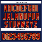 Maglia da baseball vintage autentica e personalizzata, con tatuaggi 3D rosso-oro blu navy