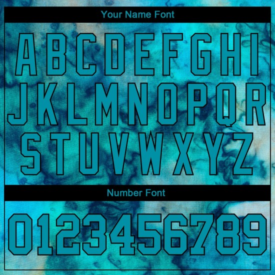 Maillot de baseball bleu sarcelle-noir, teinture personnalisée 3D, cravate authentique