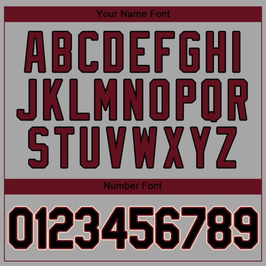 Maillot de baseball authentique gris noir et cramoisi personnalisé Maillot de baseball authentique gris noir et cramoisi personnalisé