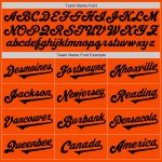 Maglia da baseball personalizzata autentica nera bicolore arancione