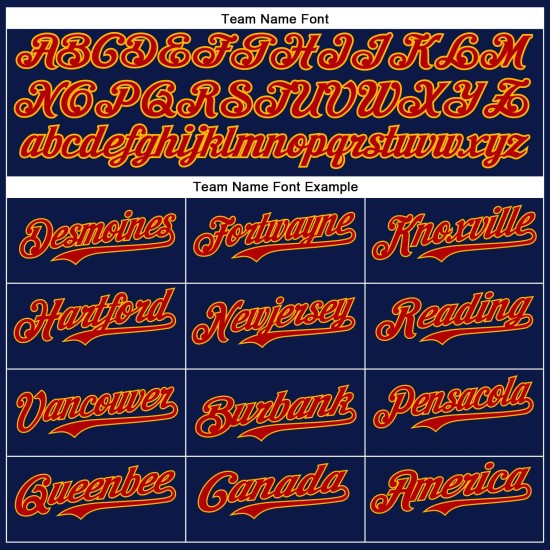 Maglia da baseball vintage autentica e personalizzata, con tatuaggi 3D rosso-oro blu navy