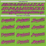 Maillot de baseball authentique rose-vert marine fluo personnalisé Maillot de baseball authentique rose-vert marine fluo personnalisé