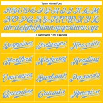 Maillot de baseball authentique léger bleu-blanc doré personnalisé Maillot de baseball authentique léger bleu-blanc doré personnalisé