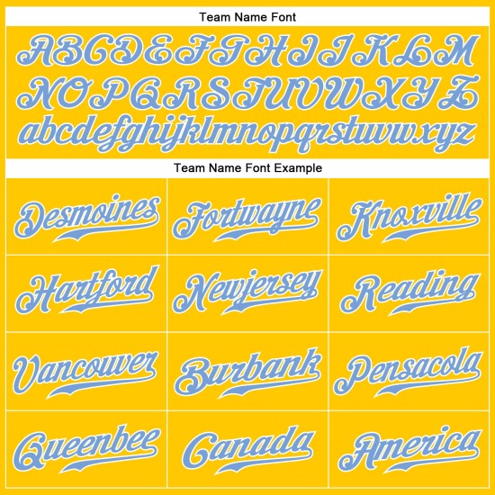 Maillot de baseball authentique léger bleu-blanc doré personnalisé Maillot de baseball authentique léger bleu-blanc doré personnalisé