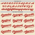 Maillot de baseball personnalisé rouge et blanc rétro crème authentique Maillot de baseball personnalisé rouge et blanc rétro crème authentique