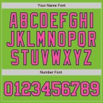 Maillot de baseball authentique rose-vert marine fluo personnalisé Maillot de baseball authentique rose-vert marine fluo personnalisé