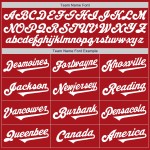 Maglia da baseball personalizzata autentica rossa due toni bianchi