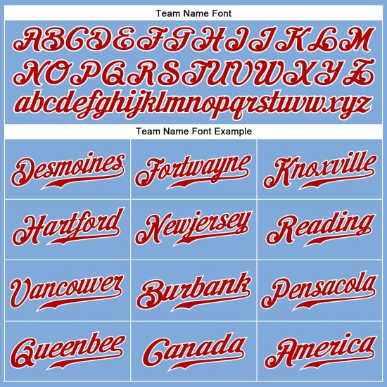 Maillot de baseball bleu authentique rouge-blanc personnalisé léger Maillot de baseball bleu authentique rouge-blanc personnalisé léger